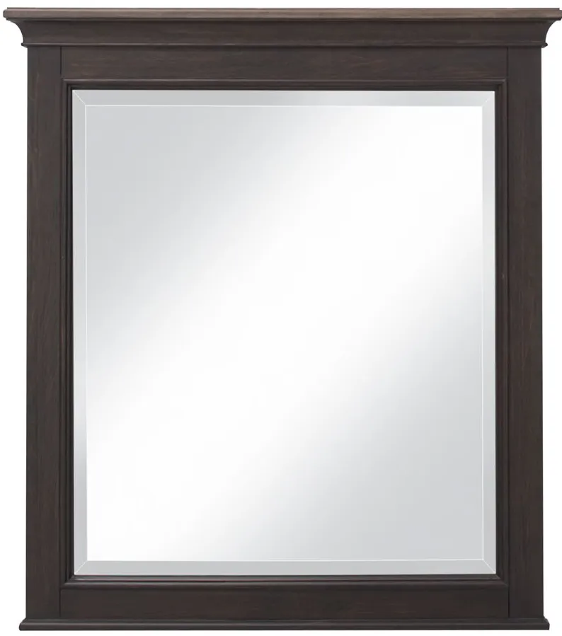 Dakota Mirror in Wirebrushed Black w/ Ember Gray Tops by Liberty Furniture