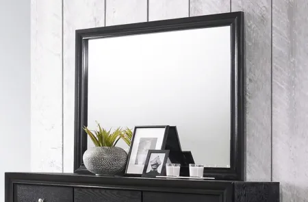 Regata Bedroom Dresser Mirror in Black/Silver by Crown Mark