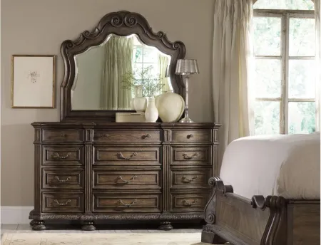 Rhapsody Mirror in Brown by Hooker Furniture