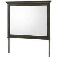 Hawthorne Landscape Mirror in Brushed Charcoal by Intercon