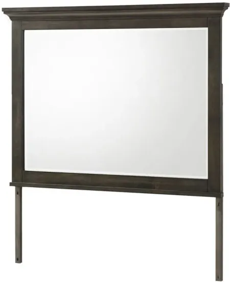 Hawthorne Landscape Mirror in Brushed Charcoal by Intercon
