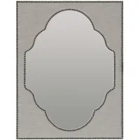 Boheme Linen Wrapped Mirror in Gray by Hooker Furniture