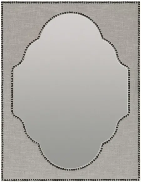 Boheme Linen Wrapped Mirror in Gray by Hooker Furniture