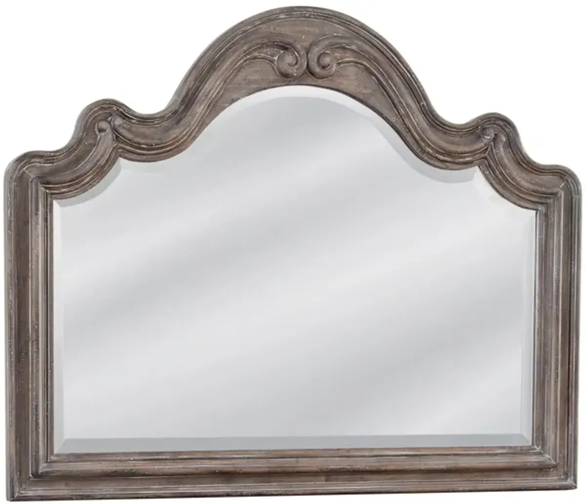 Genoa Landscape Mirror in Antique Grey by American Woodcrafters