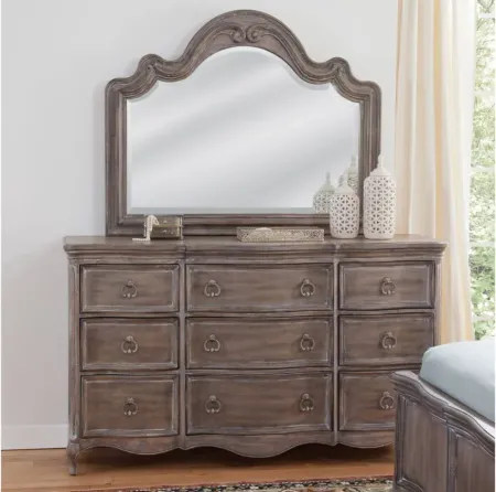 Genoa Landscape Mirror in Antique Grey by American Woodcrafters