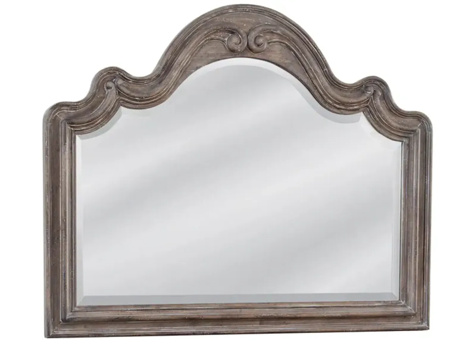 Genoa Landscape Mirror in Antique Grey by American Woodcrafters