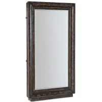 Traditions Floor Mirror w/hidden jewelry storage in Maduro, a rich brown with grey undertones by Hooker Furniture