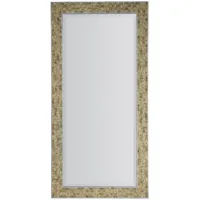 Sundance Floor Mirror in Light brown color with silver colored metal frame by Hooker Furniture