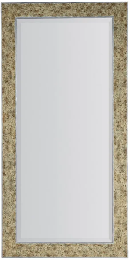 Sundance Floor Mirror in Light brown color with silver colored metal frame by Hooker Furniture