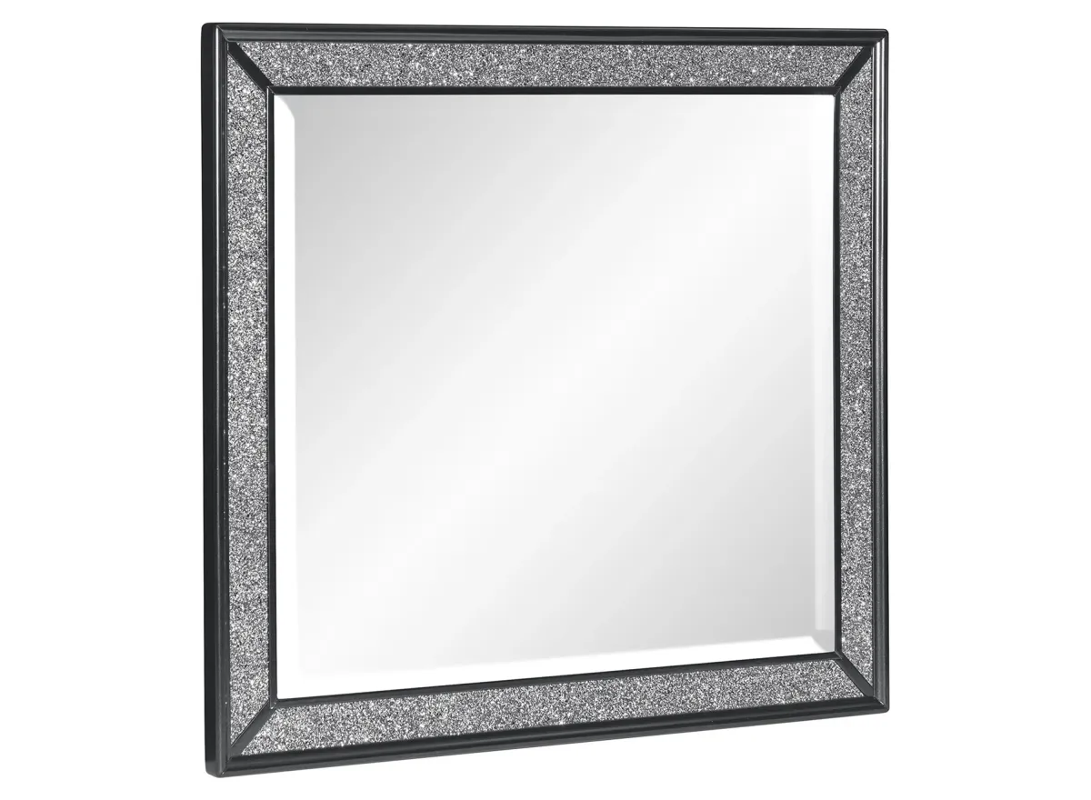 Mossbrook Mirror in Pearl Black Metallic by Homelegance