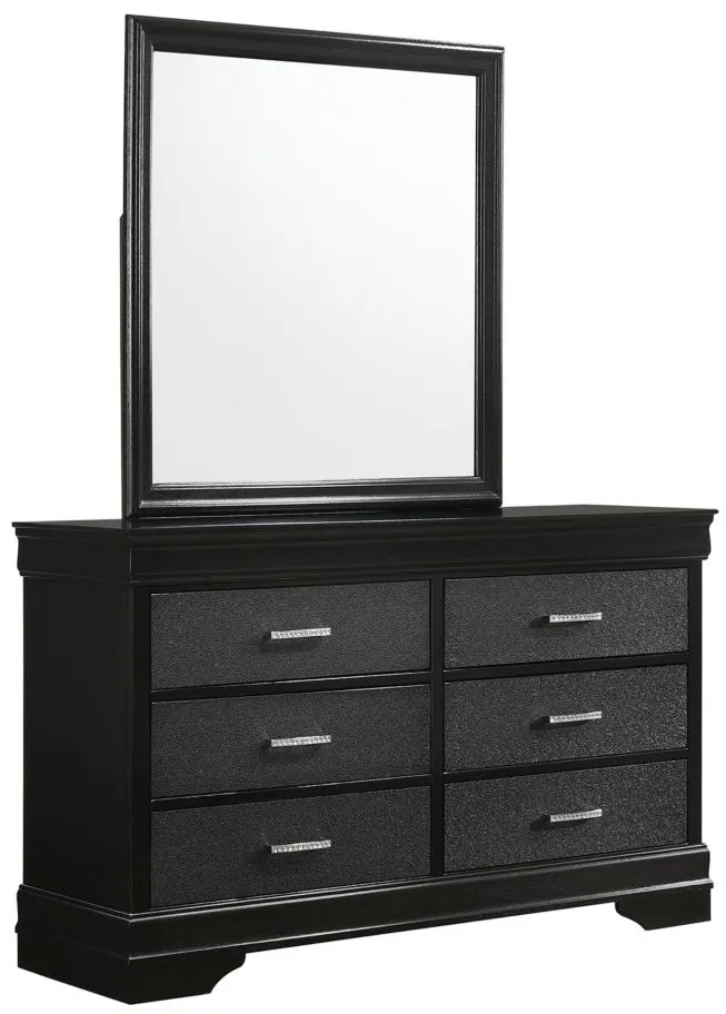 Amalia Bedroom Dresser in Black by Crown Mark