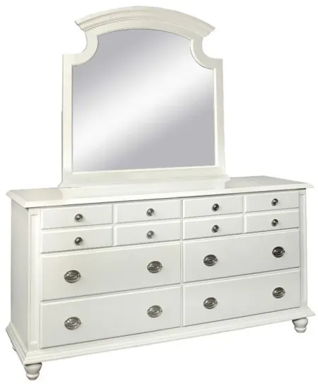 Summit Bedroom Dresser Mirror in White by Glory Furniture