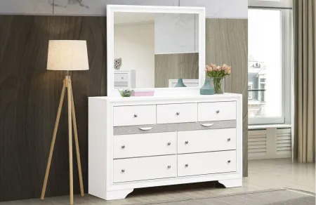Madrid Mirror in White by Glory Furniture