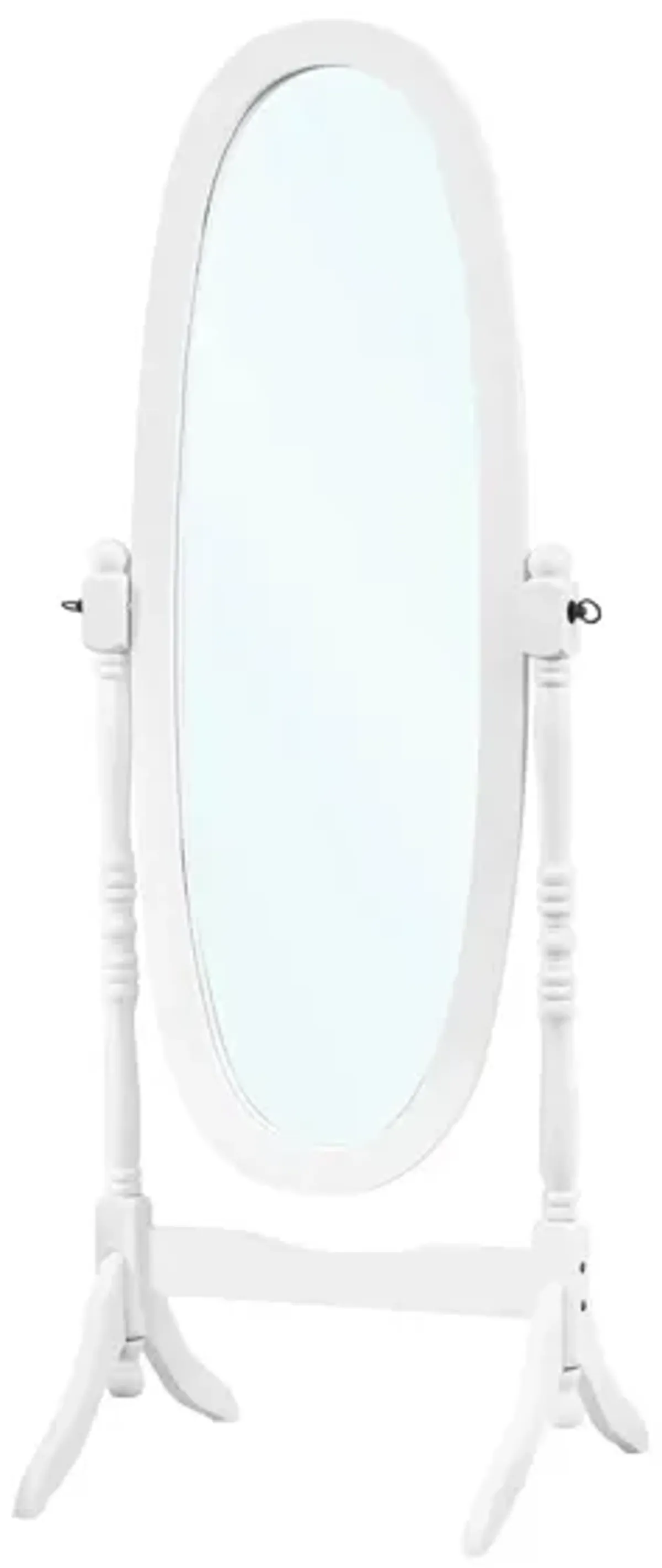 Monarch Specialties Floor Mirror in White by Monarch Specialties