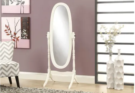 Monarch Specialties Floor Mirror in White by Monarch Specialties