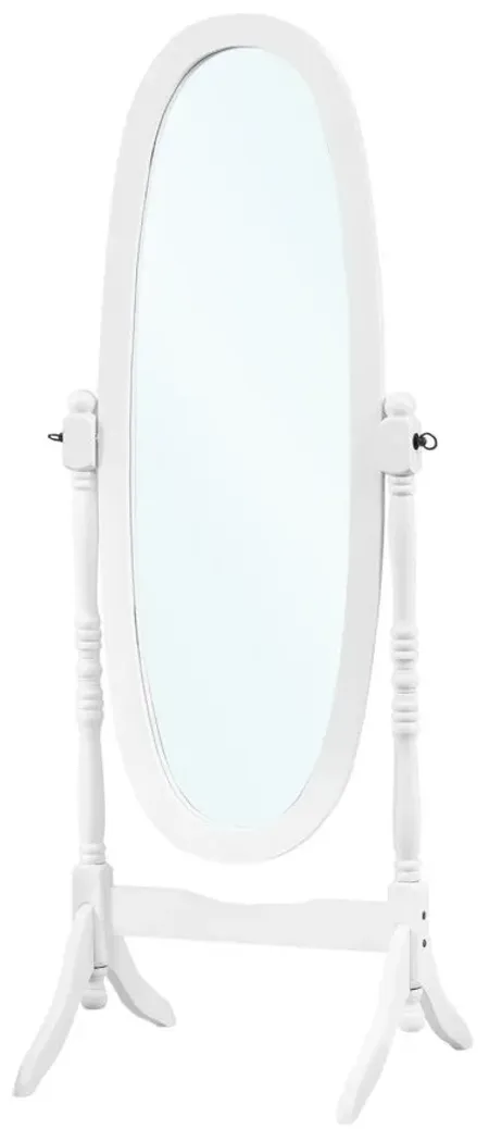 Monarch Specialties Floor Mirror in White by Monarch Specialties