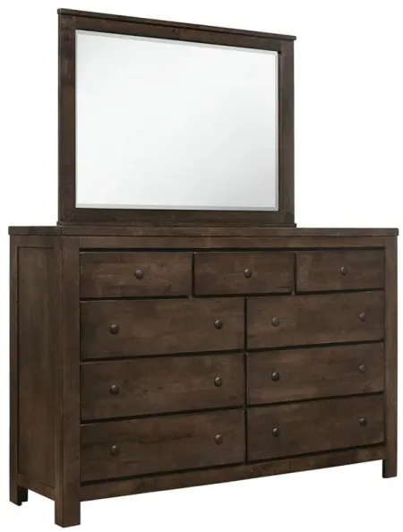 Ashton Hills Dresser Mirror in ash brown by Emerald Home Furnishings