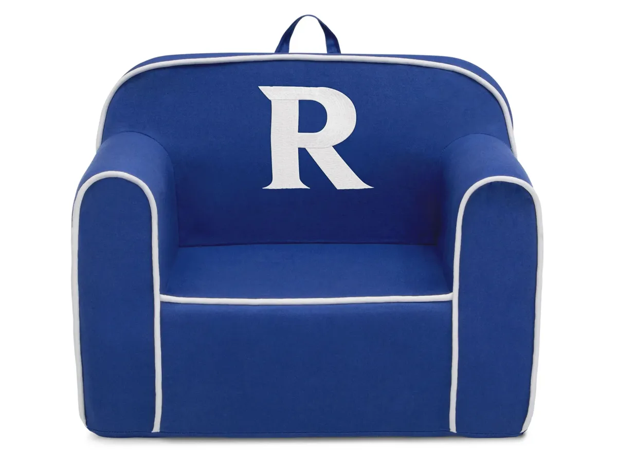 Cozee Monogrammed Chair Letter "R" in Navy/White by Delta Children