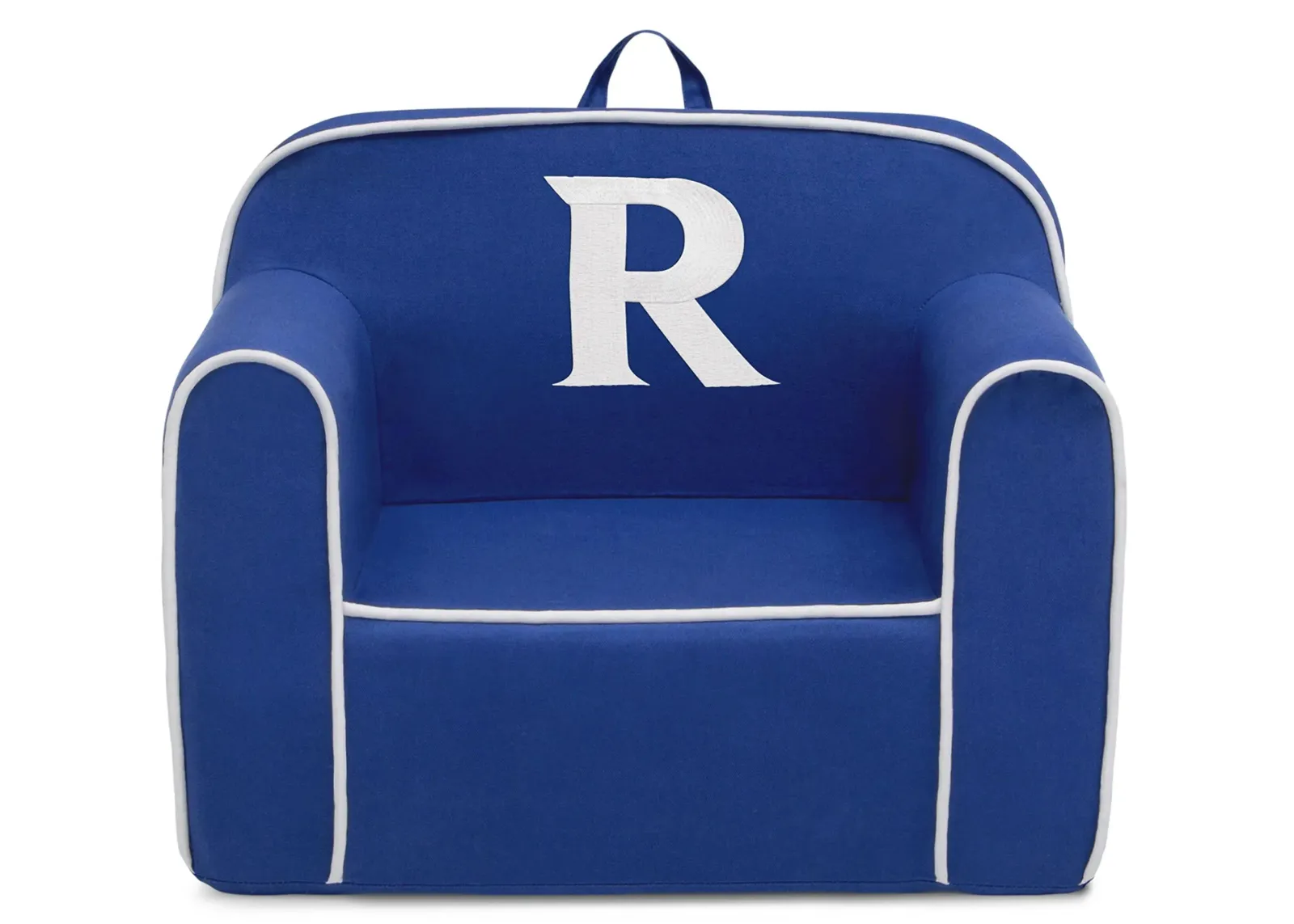 Cozee Monogrammed Chair Letter "R" in Navy/White by Delta Children