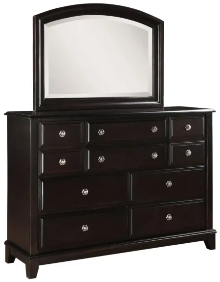 Rae Bedroom Dresser Mirror in Cappuccino by Glory Furniture