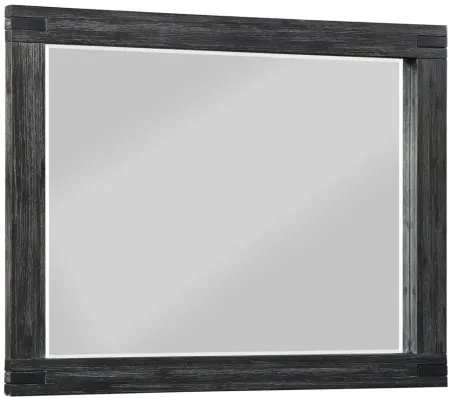 Meadow Solid Wood Beveled Glass Mirror in Rustic Truffle by Bellanest