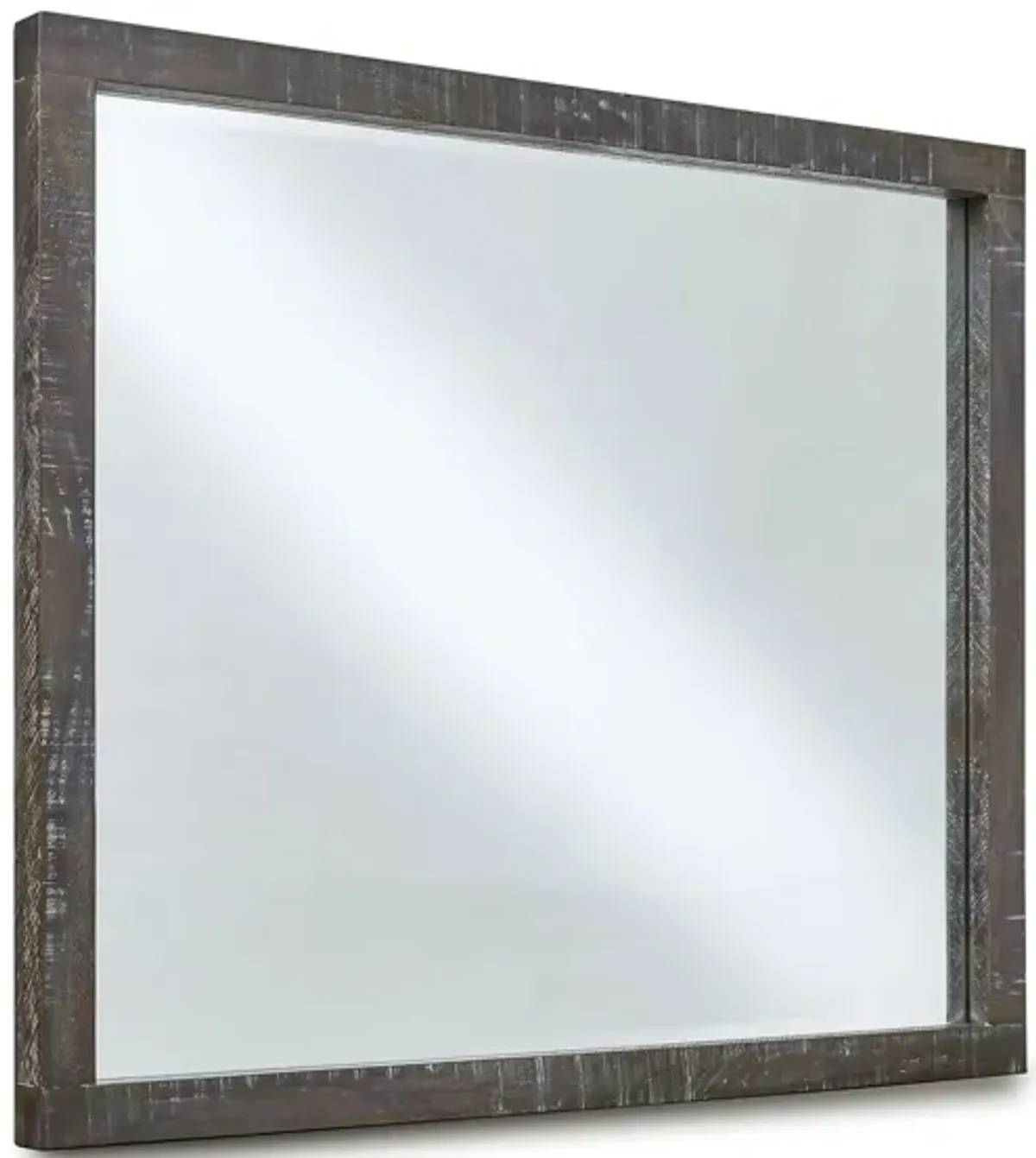 Townsend Solid Wood Beveled Glass Mirror in Gunmetal by Bellanest