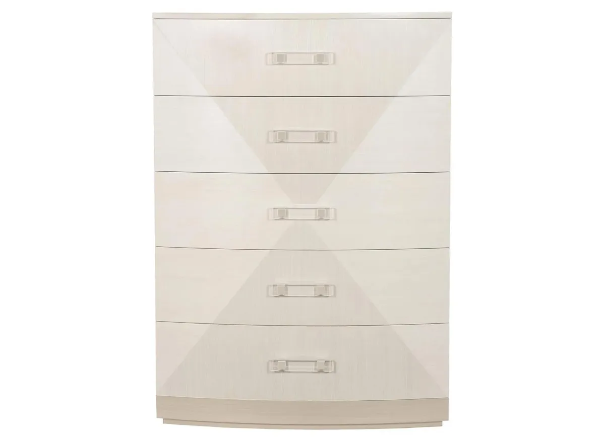 Axiom Tall Drawer Chest in Linear Grey/Linear White by Bernhardt