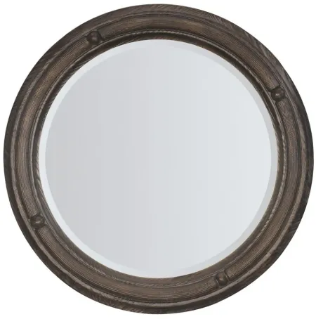 Traditions Round Mirror in Brown by Hooker Furniture