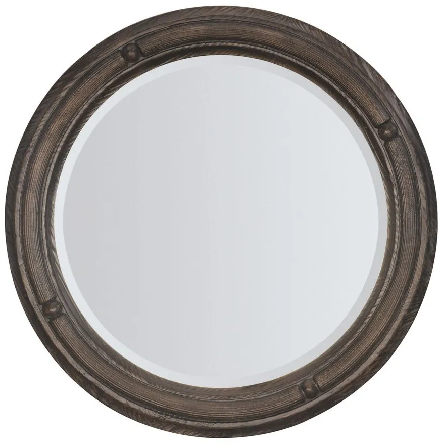 Traditions Round Mirror in Brown by Hooker Furniture