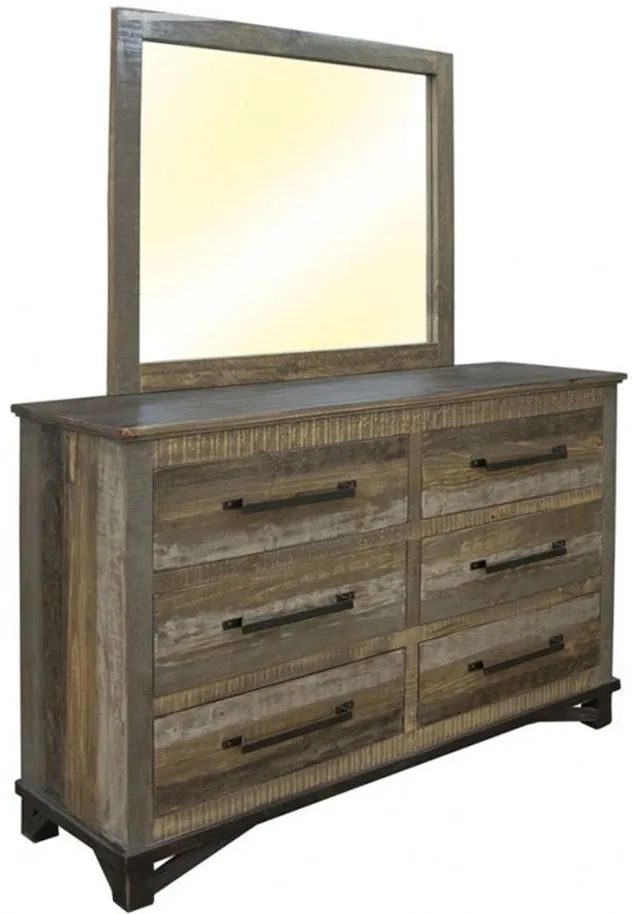 Loft Brown Mirror in Brown by International Furniture Direct