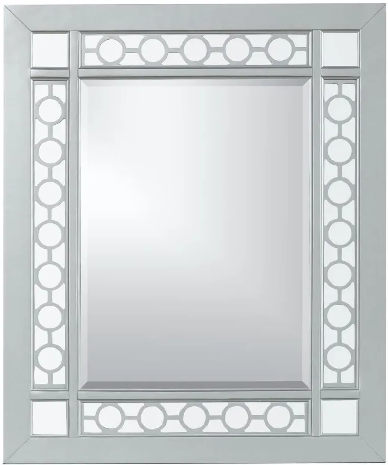 Geneva Mirror in Silver/Mirror by Glory Furniture