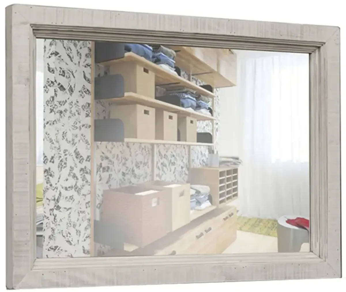 Stone Mirror in White by International Furniture Direct