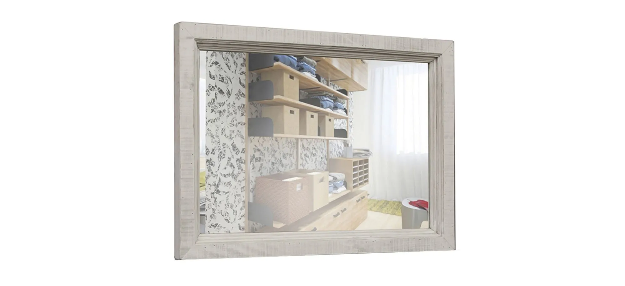 Stone Mirror in White by International Furniture Direct