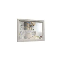 Stone Mirror in White by International Furniture Direct