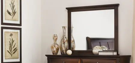 Clarion Bedroom Dresser Mirror in Brown Cherry by Bellanest