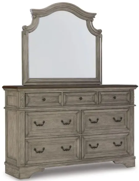 Lodenbay Dresser and Mirror in Antique Gray by Ashley Furniture