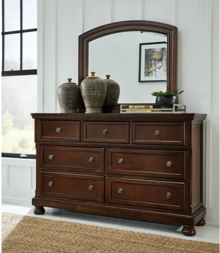 Porter Dresser and Mirror in Rustic Brown by Ashley Furniture