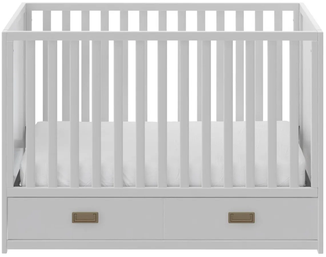Haven 3-in-1 Convertible Storage Crib in White by DOREL HOME FURNISHINGS