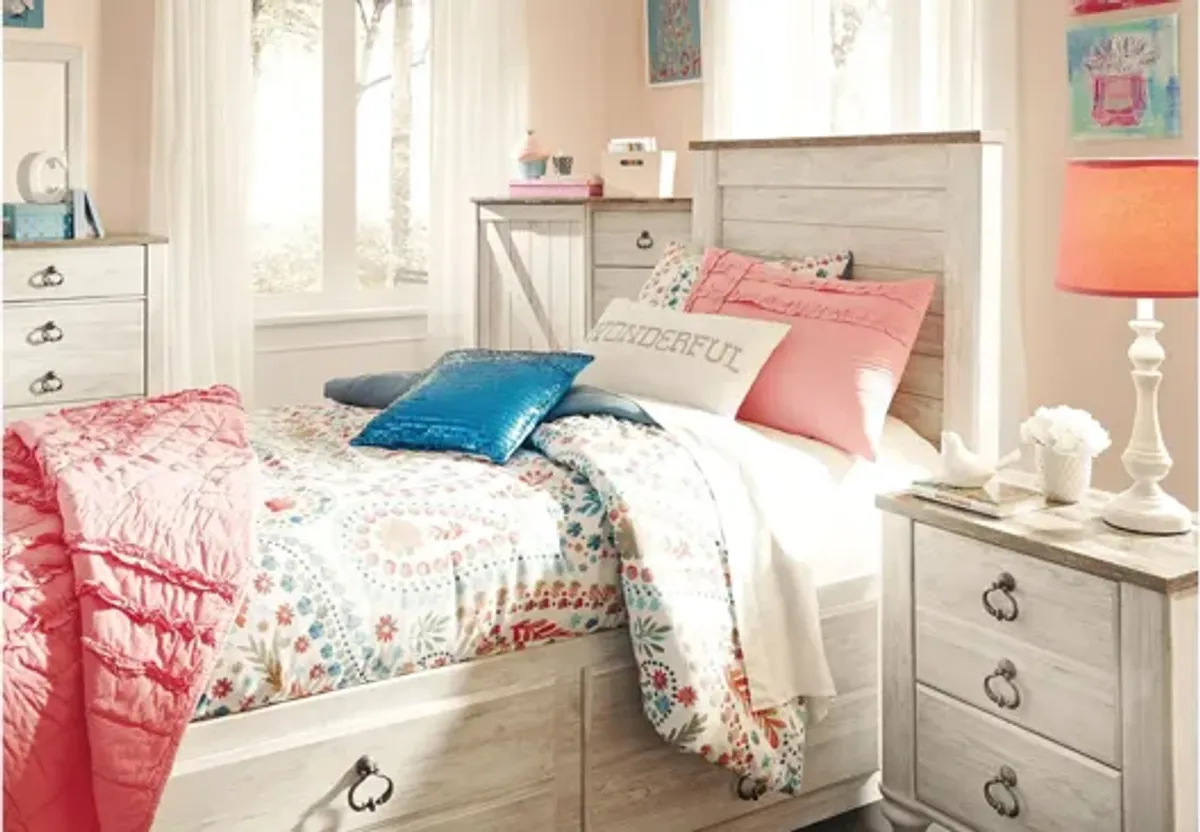 Collingwood Twin Panel Bed with 2 Storage