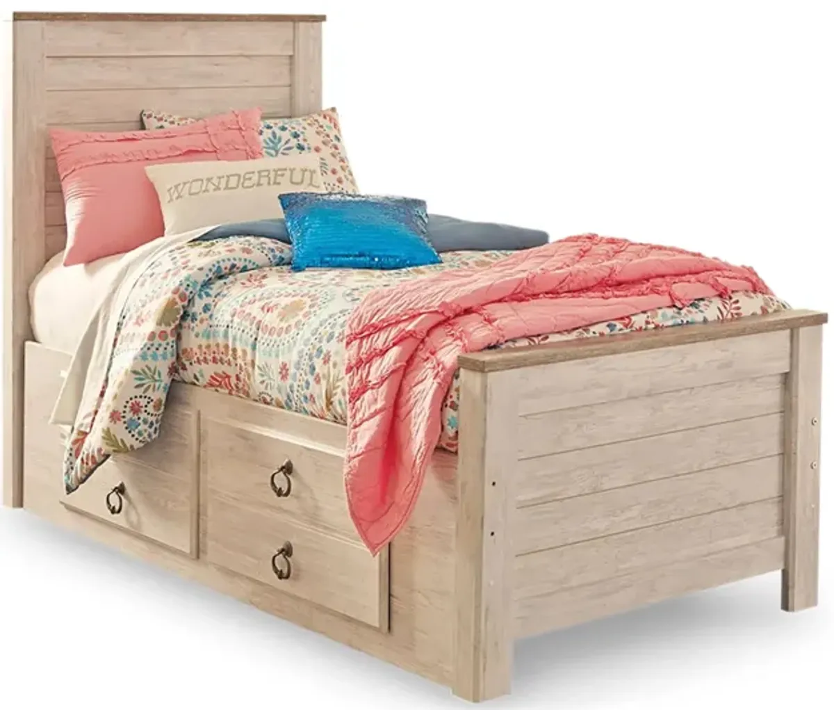 Collingwood Twin Panel Bed with 2 Storage