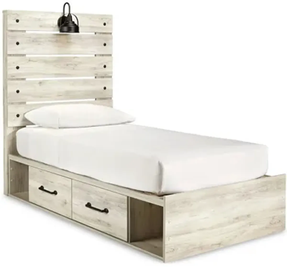 Luna Panel Bed with 4 Side Storage Drawers