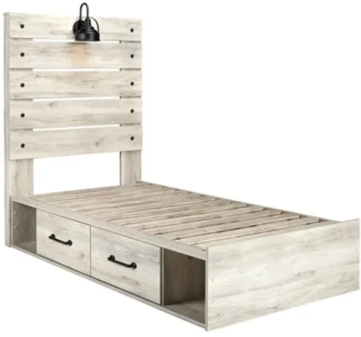 Luna Panel Bed with 4 Side Storage Drawers