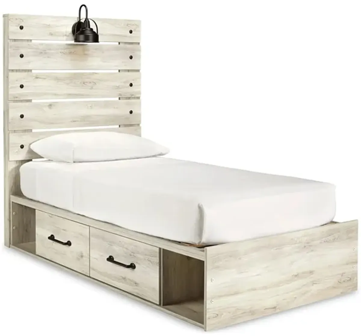 Luna Panel Bed with 4 Side Storage Drawers