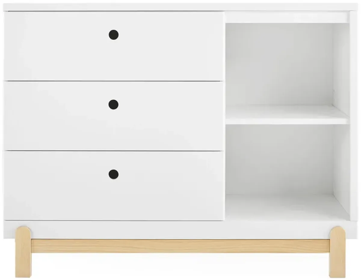 Poppy Dresser By Delta Children in Bianca White/Natural by Delta Children