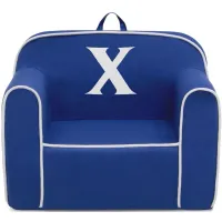 Cozee Monogrammed Chair Letter "X" in Navy/White by Delta Children