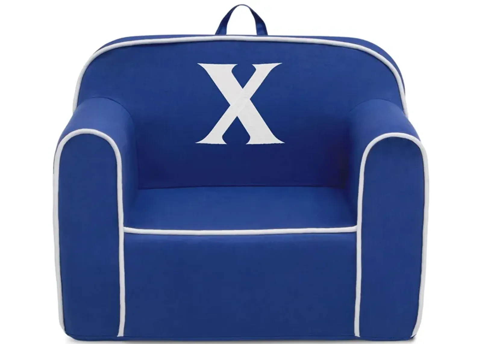 Cozee Monogrammed Chair Letter "X" in Navy/White by Delta Children