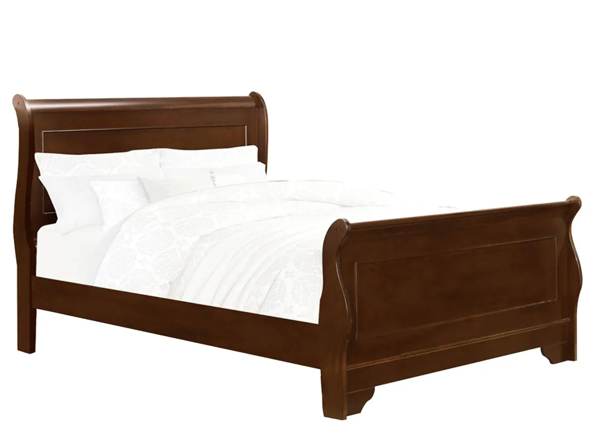 Mayville Full Bed, in Brown Cherry by Homelegance