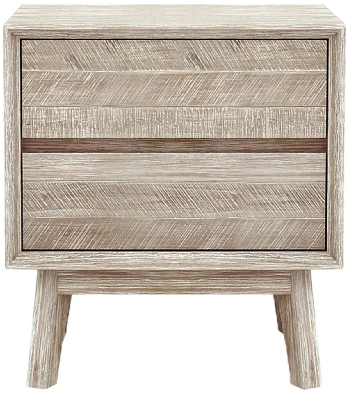 Gia 2 Drawer Nightstand in Beige by LH Imports Ltd