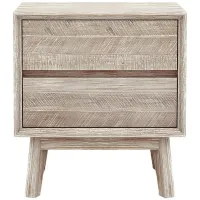 Gia 2 Drawer Nightstand in Beige by LH Imports Ltd