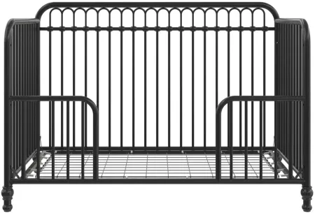 Raven 3-in-1 Convertible Metal Crib in Black by DOREL HOME FURNISHINGS